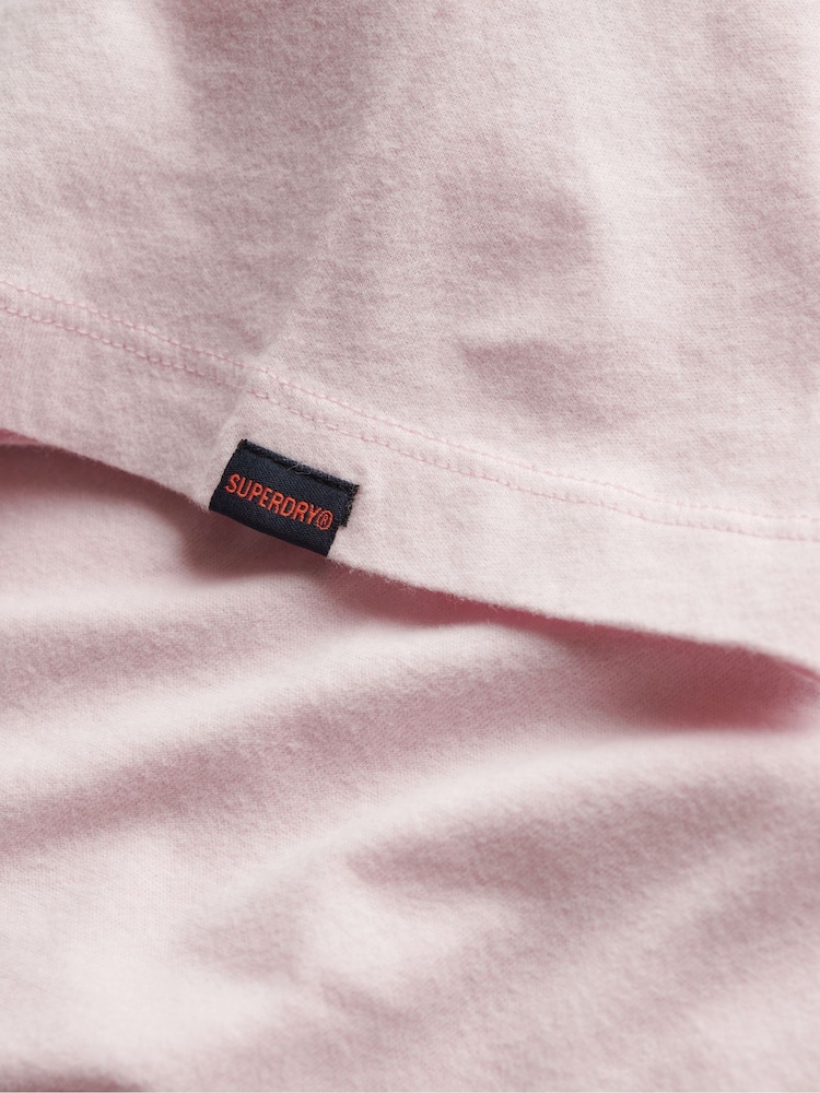 Superdry Pink 100% Cotton Classic Essential T-Shirt - Image 5 of 5