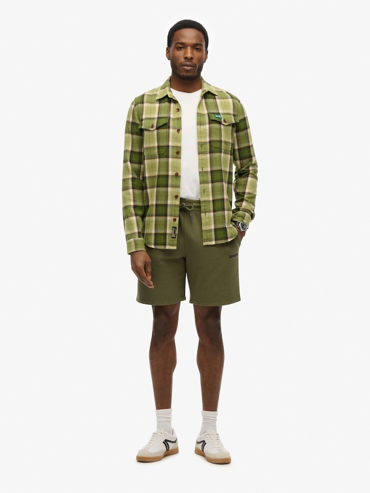 Superdry Green Micro Logo Shorts - Image 1 of 7