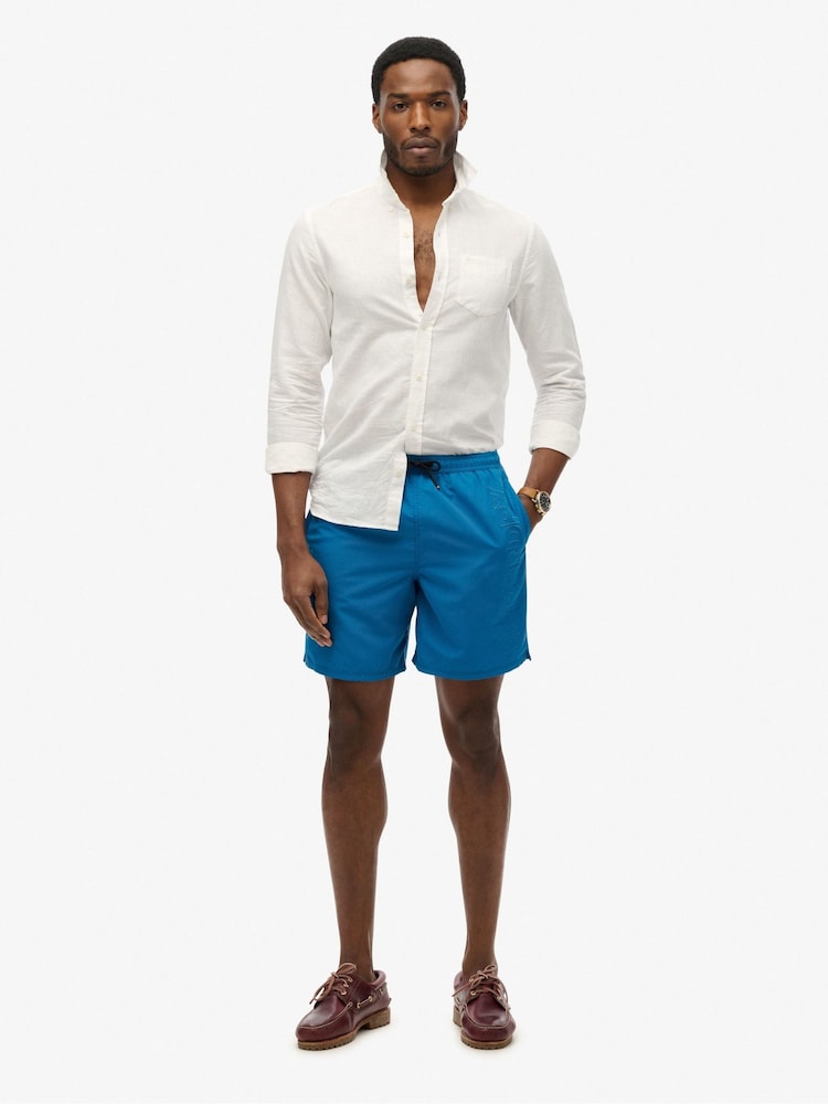 Blau - Superdry Premium Emb 17 Badeshorts - Bild 2 von 9