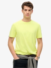 Superdry Yellow Classic Essential 100% Cotton T-Shirt - Image 1 of 6