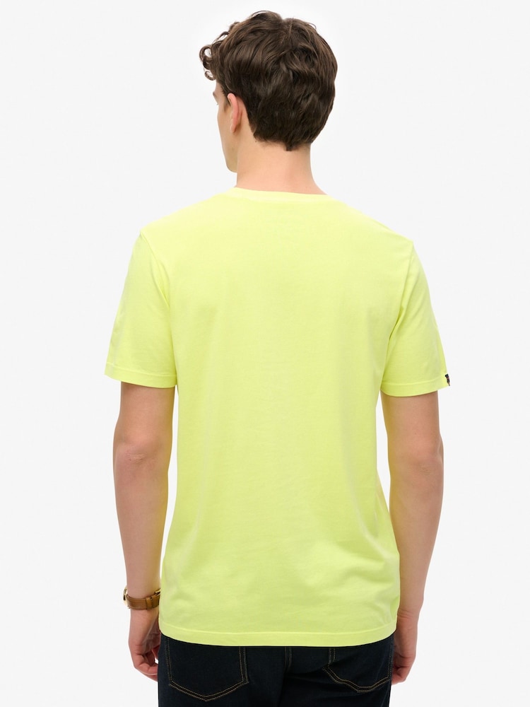 Superdry Yellow Classic Essential 100% Cotton T-Shirt - Image 2 of 6
