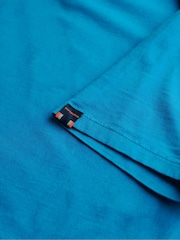 Superdry Blue Classic Essential 100% Cotton T-Shirt - Image 6 of 6