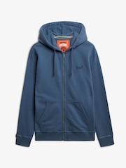 Superdry Blue Essential Logo Zip Hoodie - Image 5 of 6