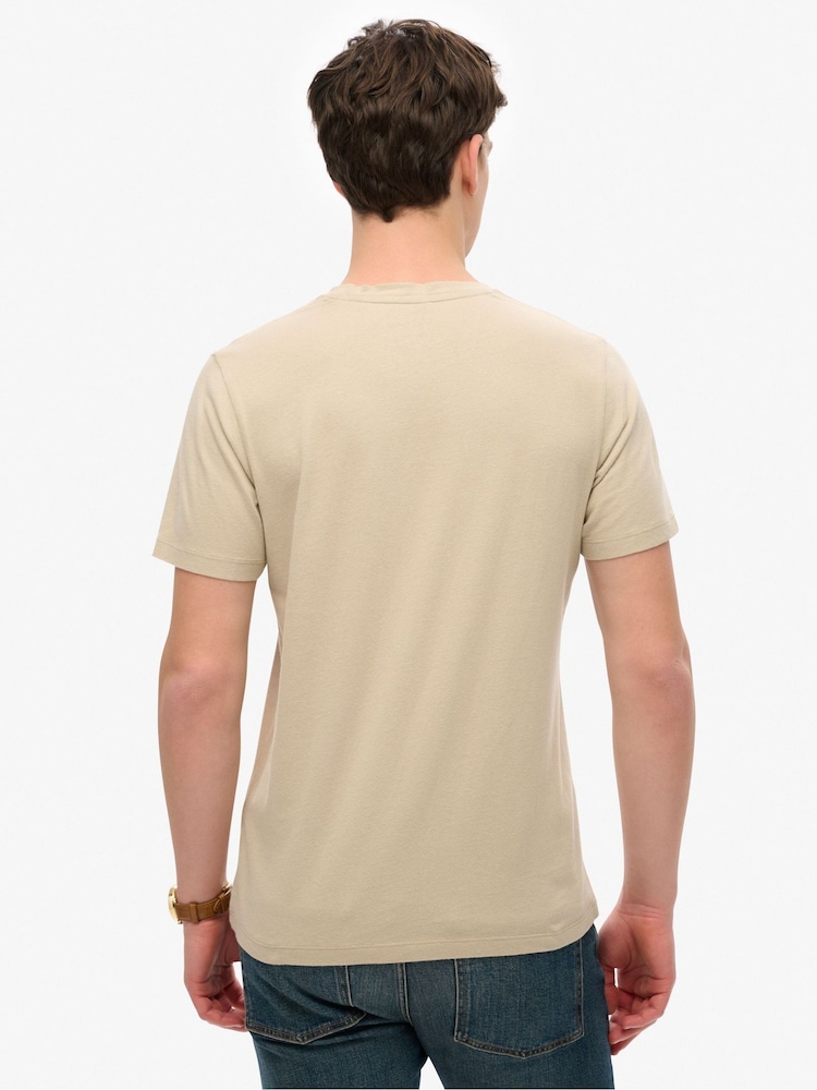 Superdry Nude Classic Essential 100% Cotton T-Shirt - Image 2 of 4