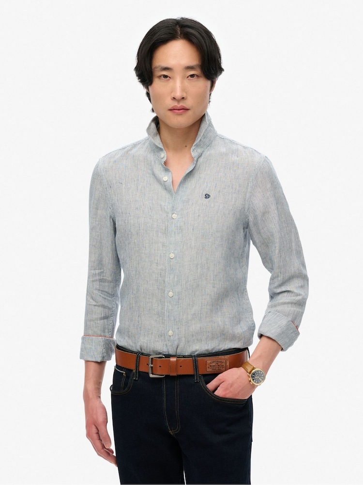 Camisa de linho Superdry Embroidered Vacation 100% - Imagem 1 de 6