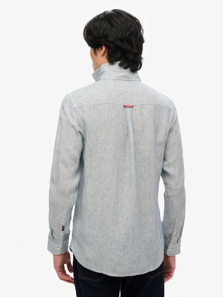 Camisa de linho Superdry Embroidered Vacation 100% - Imagem 2 de 6