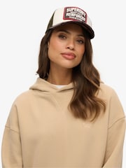 Superdry Grey Mesh Trucker 100% Cotton Cap - Image 1 of 3
