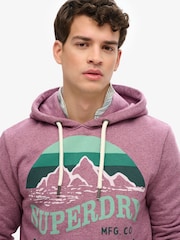 Superdry Purple Core Logo Great Outdoors Relaxed Hoodie - Image 3 of 6