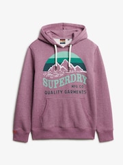 Superdry Purple Core Logo Great Outdoors Relaxed Hoodie - Image 5 of 6