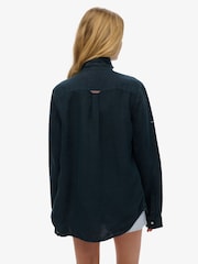 Camisas de manga comprida casuaisSuperdry Oversized % algodão 100 Linen - Imagem 2 de 7