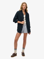 Camisas de manga comprida casuaisSuperdry Oversized % algodão 100 Linen - Imagem 3 de 7