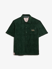 Superdry Green Country Club Towelling Shirt - Image 4 of 6