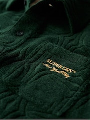 Superdry Green Country Club Towelling Shirt - Image 6 of 6