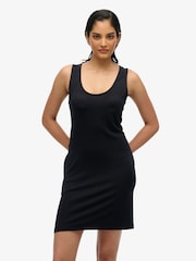 Superdry Black Vest Mini Dress - Image 1 of 6