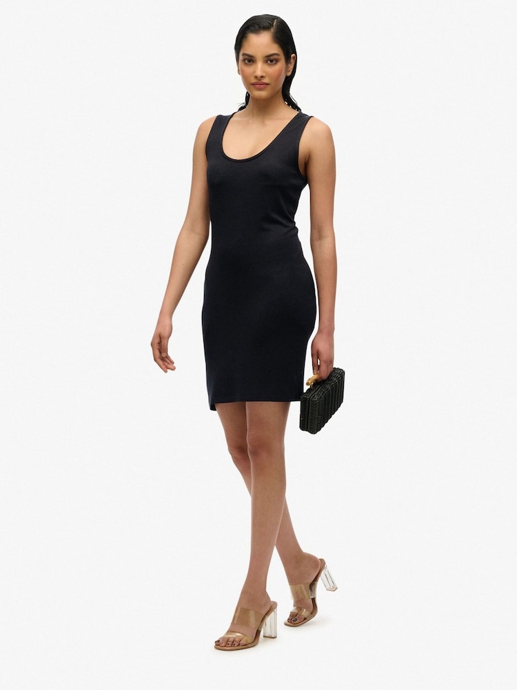 black vest mini dress ADRIENNE BLACK PEARL MINI DRESS  TDWexclusives