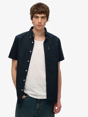 Superdry Oxford 100% Cotton Short Sleeve Shirt - Imagen 1 de 4