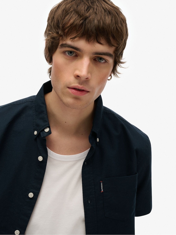 Superdry Oxford 100% Cotton Short Sleeve Shirt - Imagen 4 de 4