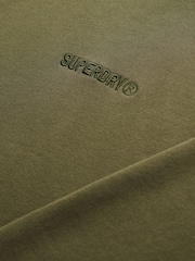 Superdry Green Oversized 100% Cotton Micro Logo Hoodie - Image 6 of 6