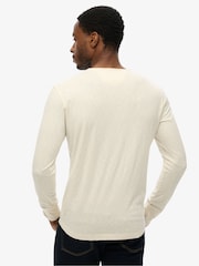 Superdry White The Merchant Store Grandad Lightweight 100% Cottton Top - Image 2 of 6