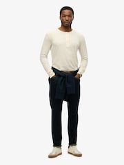 Superdry White The Merchant Store Grandad Lightweight 100% Cottton Top - Image 3 of 6