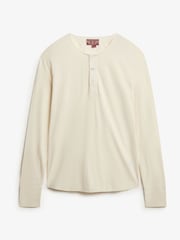 Superdry White The Merchant Store Grandad Lightweight 100% Cottton Top - Image 5 of 6