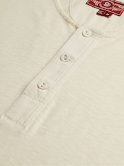 Superdry White The Merchant Store Grandad Lightweight 100% Cottton Top - Image 6 of 6