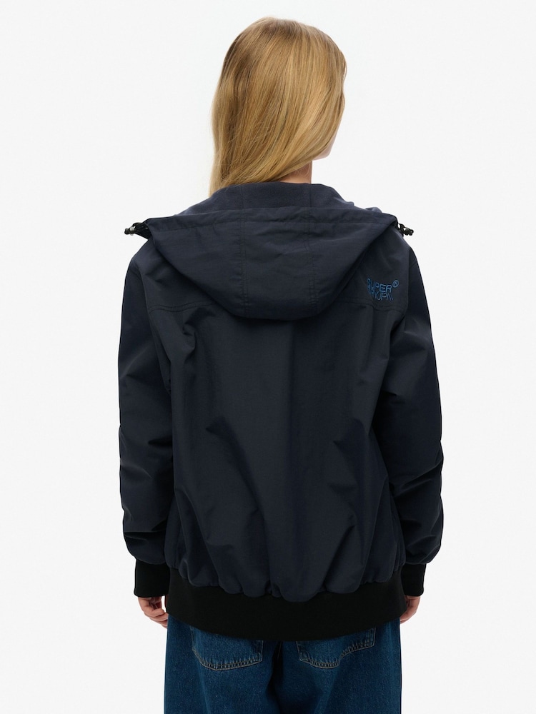 Superdry Oversized 100% Cotton Surplus Nylon Hooded Bomber Jacket - Imagem 2 de 7