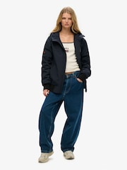Superdry Oversized 100% Cotton Surplus Nylon Hooded Bomber Jacket - Imagem 3 de 7