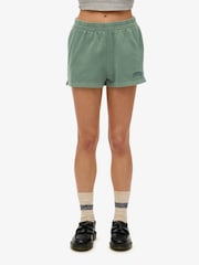 Superdry Green Athletic Tonal Embroidered Shorts - Image 1 of 7