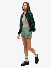 Superdry Green Athletic Tonal Embroidered Shorts - Image 4 of 7