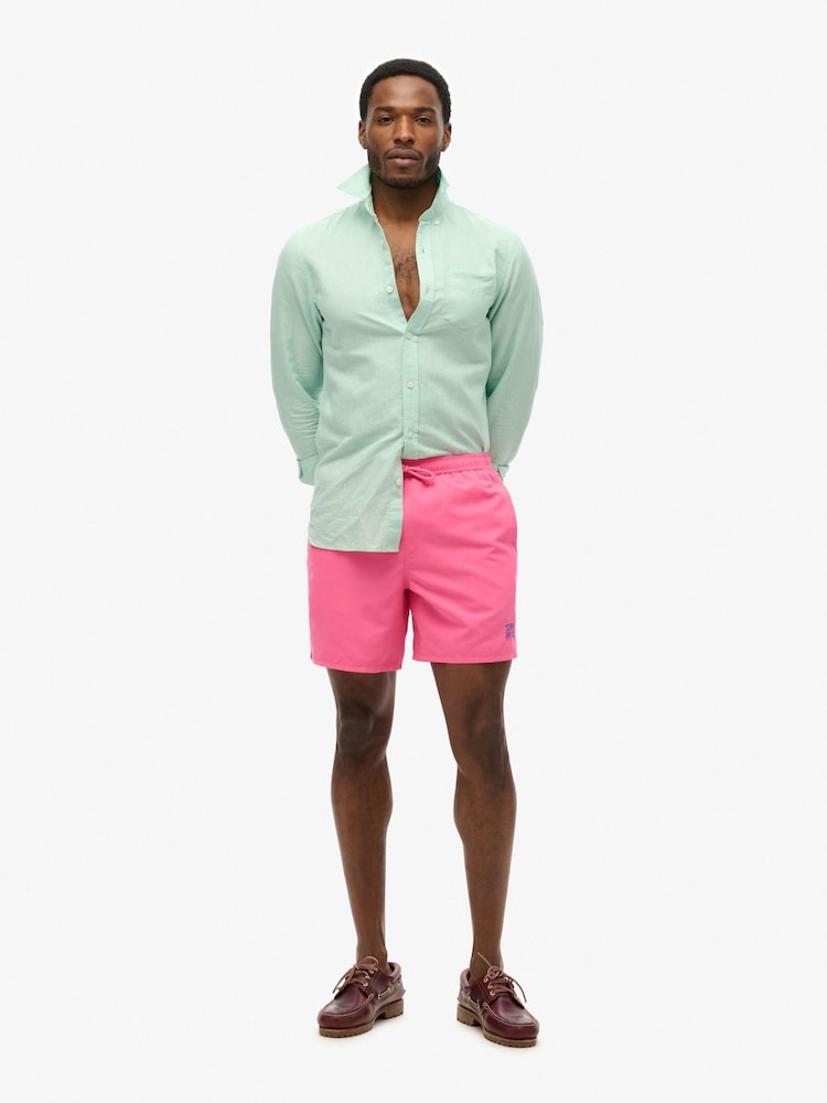 Pink - Superdry Essential 17 Swim Shorts - Bild 2 von 8