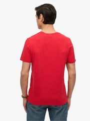 Superdry Red Classic Essential 100% Cotton T-Shirt - Image 2 of 6