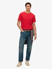 Superdry Red Classic Essential 100% Cotton T-Shirt - Image 3 of 6
