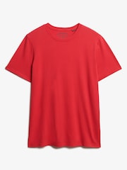 Superdry Red Classic Essential 100% Cotton T-Shirt - Image 5 of 6