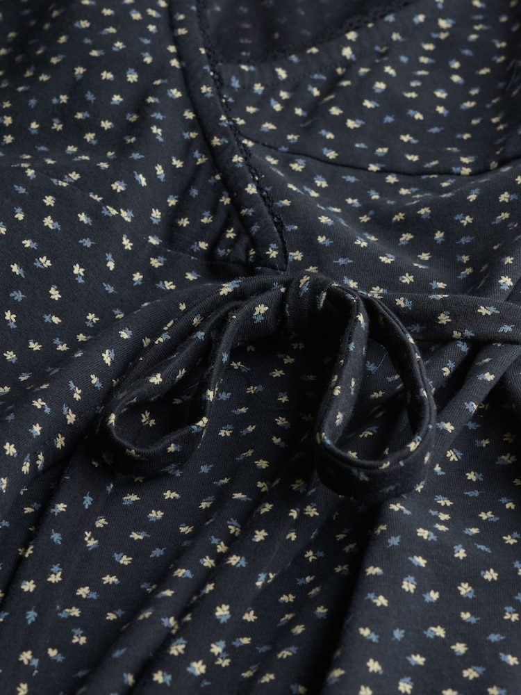 Superdry Blue Athletic Essentials Wrap 100% Cotton Dress - Image 6 of 6