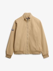 Superdry Natural Oversized 100% Cotton Nylon Harrington Jacket - Image 7 of 8