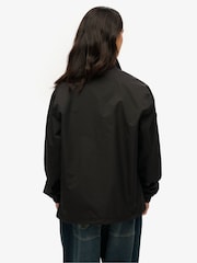 Superdry Black Oversized 100% Cotton Surplus Otto Coach Jacket - Image 3 of 6
