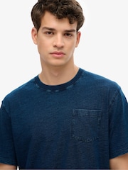 Superdry Blue The Merchant Store Pocket T-Shirt - Image 1 of 3