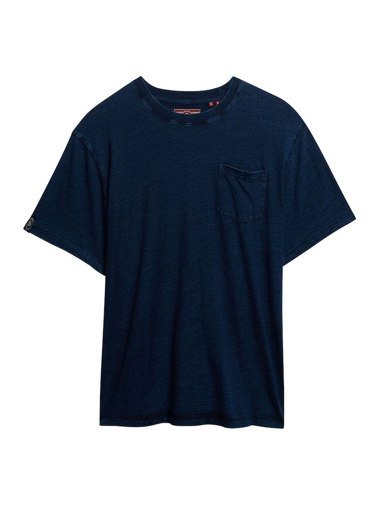 Superdry Blue The Merchant Store Pocket T-Shirt - Image 2 of 3