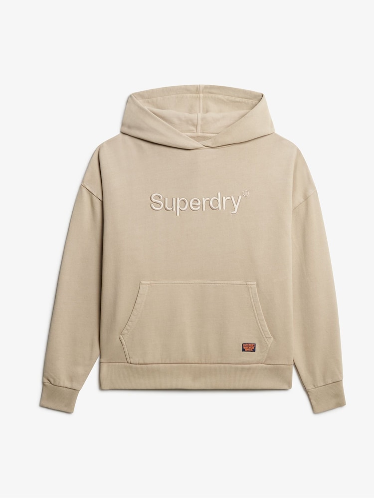 Superdry Embroidered Core Logo Relaxed 100% Cottton Hoodie - Imagen 1 de 7