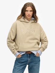 Superdry Embroidered Core Logo Relaxed 100% Cottton Hoodie - Imagen 2 de 7