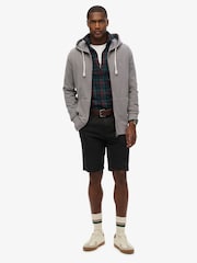 Superdry Grey Classic Essential Zip 100% Cottton Hoodie - Image 4 of 6