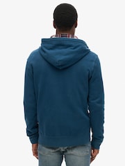 Superdry Blue Classic Essential Zip Pink Shorts Hoodie - Image 2 of 6