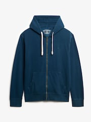 Superdry Blue Classic Essential Zip Pink Shorts Hoodie - Image 5 of 6
