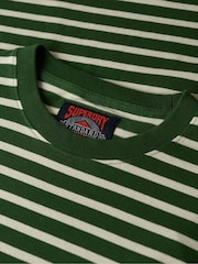 Superdry Green Merchant Stripe T-Shirt - Image 4 of 4