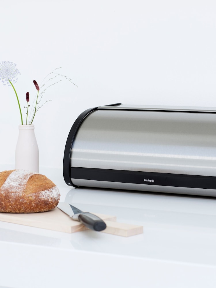 Brabantia Matt Steel Fingerprint Proof Roll Top Bread Bin - Image 5 of 5