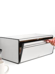 Brabantia Matt Steel Fingerprint Proof Fall Front Bread Bin - Image 4 of 6