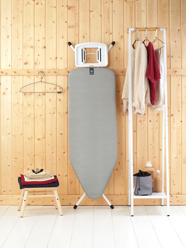 Brabantia Metallised Ironing Board Size C with Solid Steam Iron Rest - Image 1 of 5 Brabantia Metallised Ironing Board Size C with Solid Steam Iron Rest - Image 1 of 5
