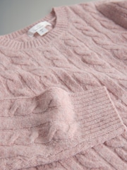 The Set Pink/Brown 2 Pack Cable Knit Jumpers - Image 10 of 10