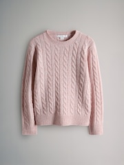 The Set Pink/Brown 2 Pack Cable Knit Jumpers - Image 8 of 10